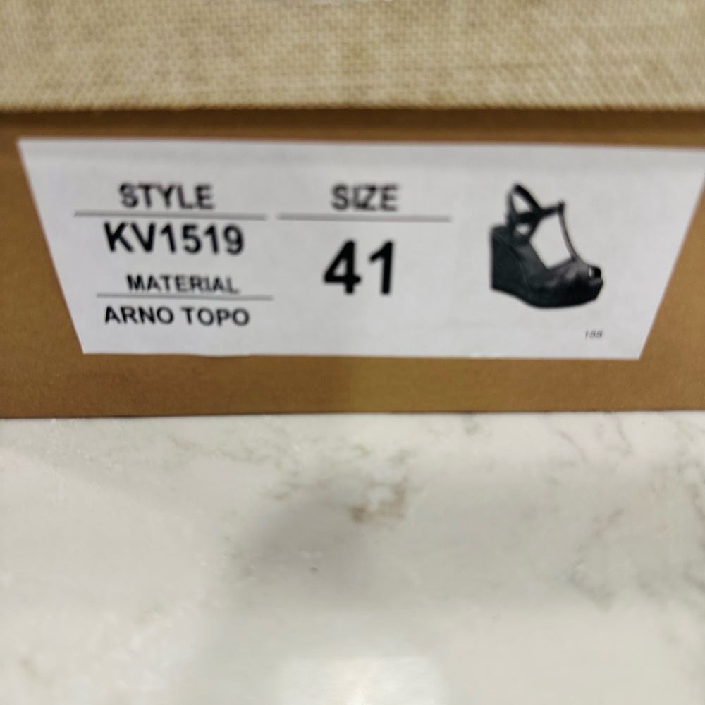Kanna Cream Espadrille Wedge Sandals - Picture 6 of 10